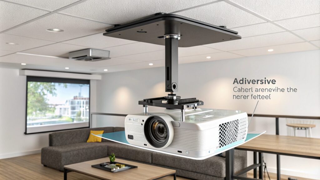 Explains whether all projectors have mounting holes and alternatives for models without them