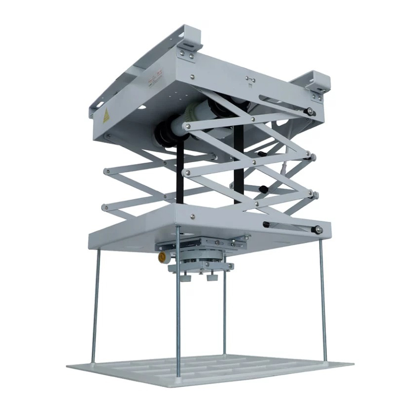 High-capacity motorized scissor lift for ceiling projector mounting