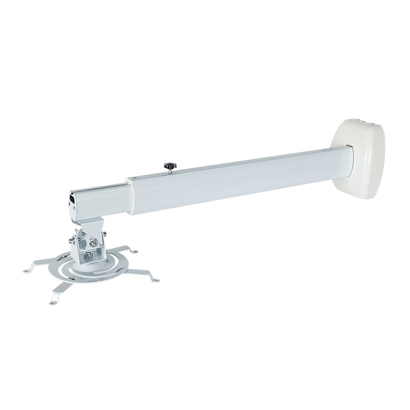 White ceiling mount for projectors with adjustable arm.